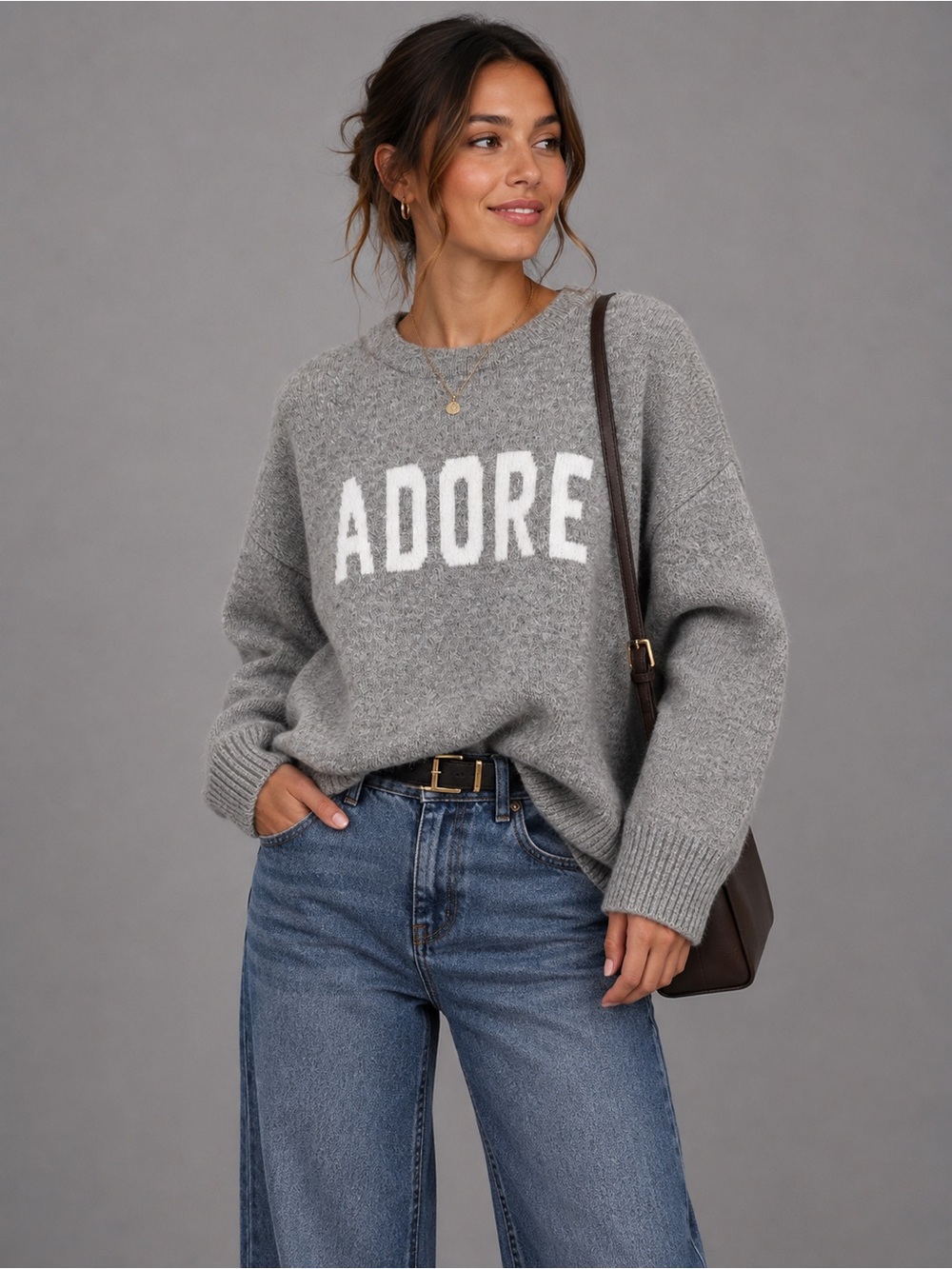 DIVIDED Long Sleeve Sweater, Large